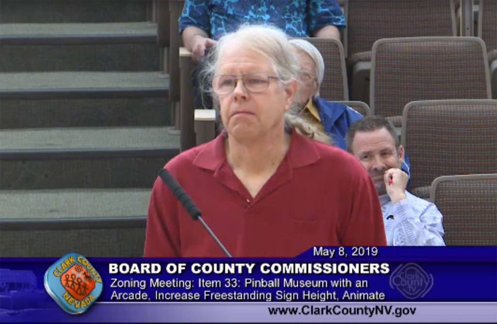 Tim Arnold at the Zoning Commission meeting