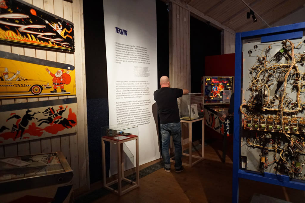 Side art, playfields and many other aspects of pinball were explained and displayed