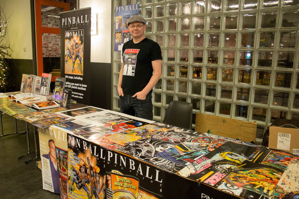 The Pinball Magazine stand in the corridor