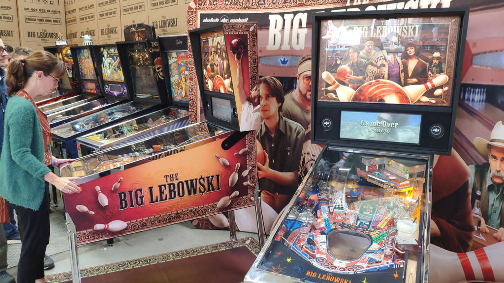 Two The Big Lebowski machines  were in the centre of the line up