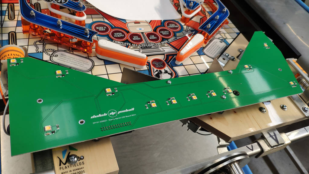 The LED circuit board to illuminate the bottom apron