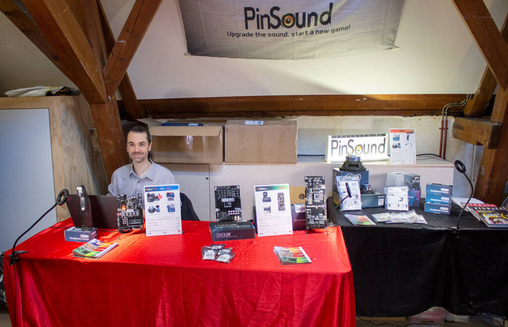PinSound had a series of machines set up with their replacement audio board