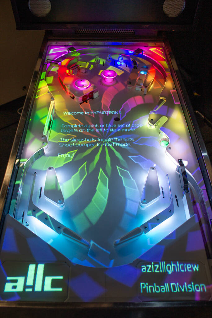 The projected images on the Hypnotron II playfield