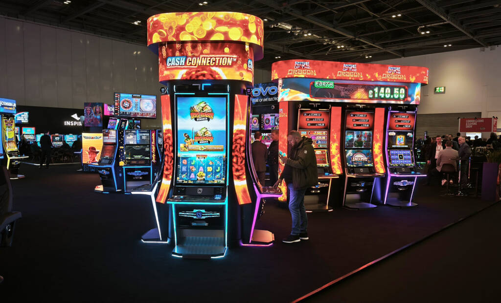 Some of the many large and impressive video slots