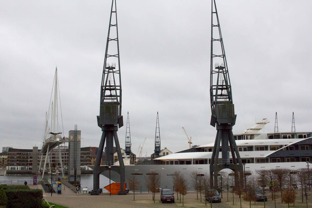 Dockyard cranes, now merely decorative