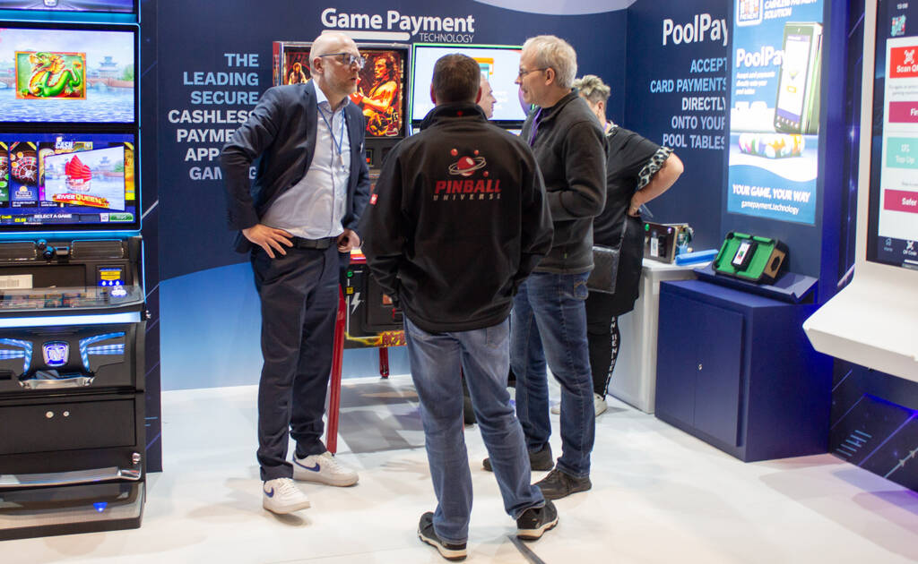 The AC/DC Premium on the Game Payment Technology stand