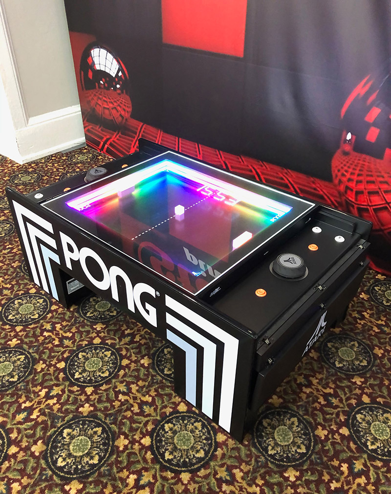 The Pong table from Atari