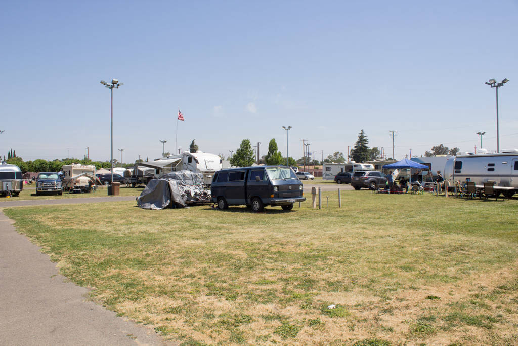Part of the camping area behind Jackson Hall