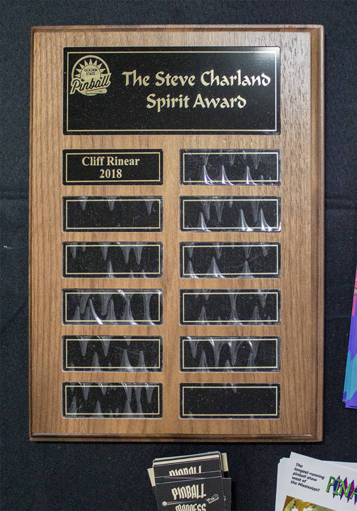 Cliffy's is the inaugural name on the list of Steve Charland Spirit Award recipients