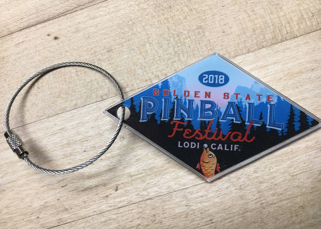 The GSPF 2018 key fob for all machine donors (picture: Brad Grant)