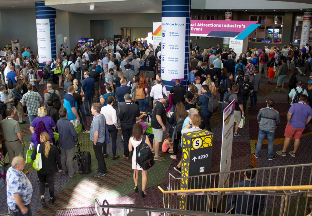 The entrance to the trade show just before the doors opened