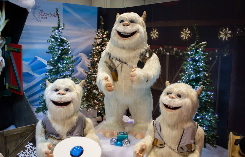 The reindeer were joined by three singing yetis