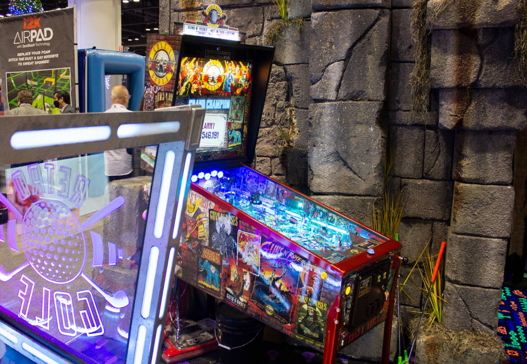 Blacklight Attractions had the Jersey Jack Pinball Guns 'N Roses machine in their stand