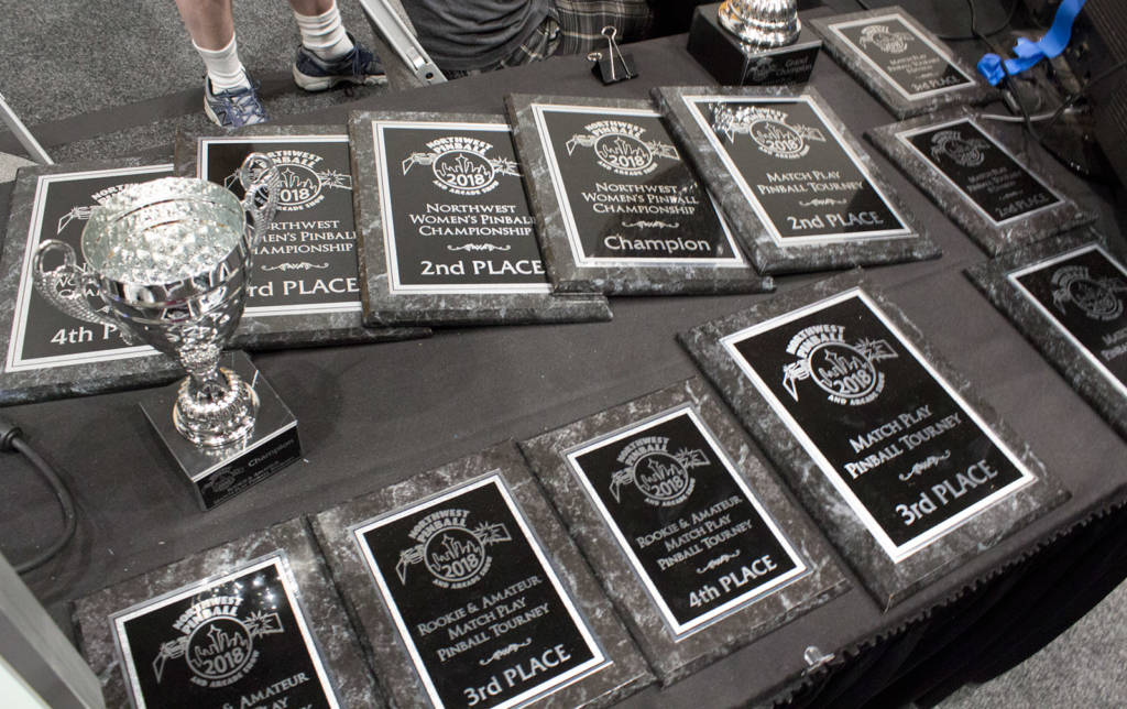Plaques for the tournament winners