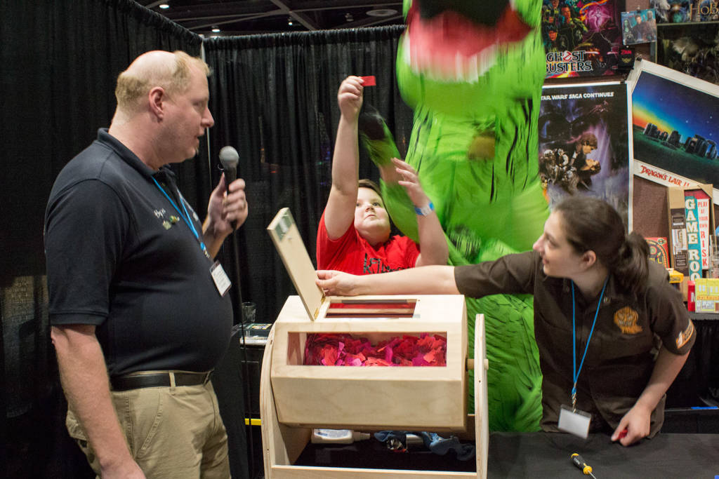 But oh no, a dinosaur attacks and tries to steal the ticket