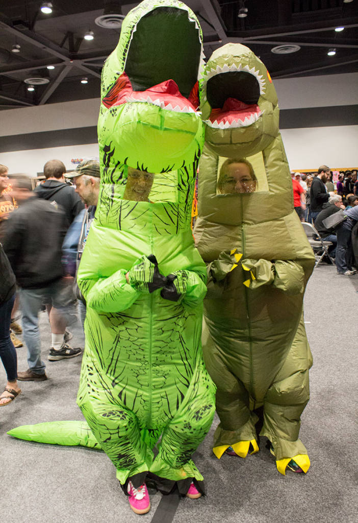Dinosaurs might be found roaming the show floor at any time
