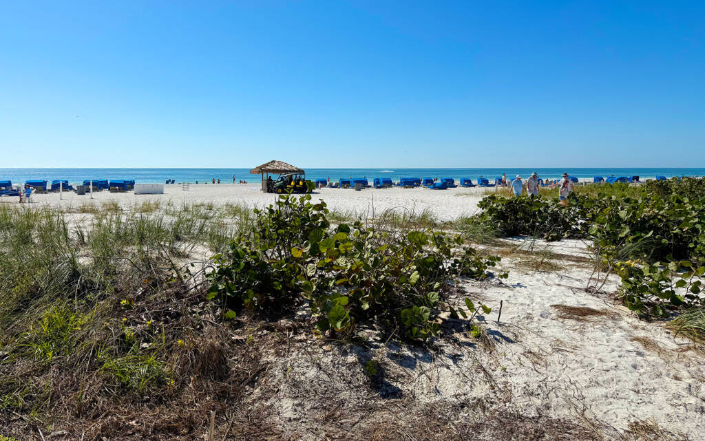 The resort's beachfront