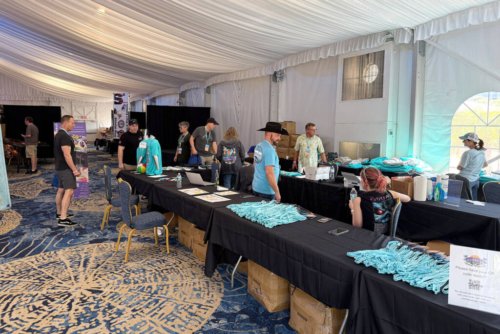 The entry desk in The Pavilion