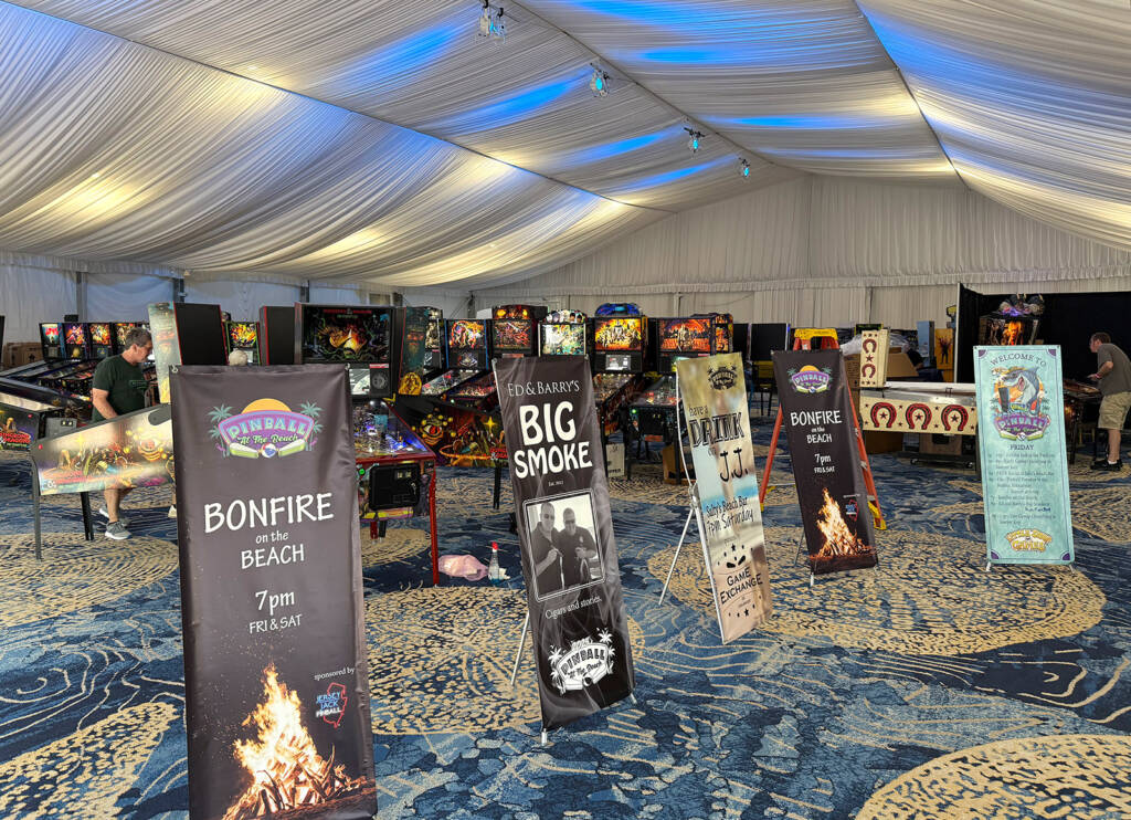Banners for events across the weekend