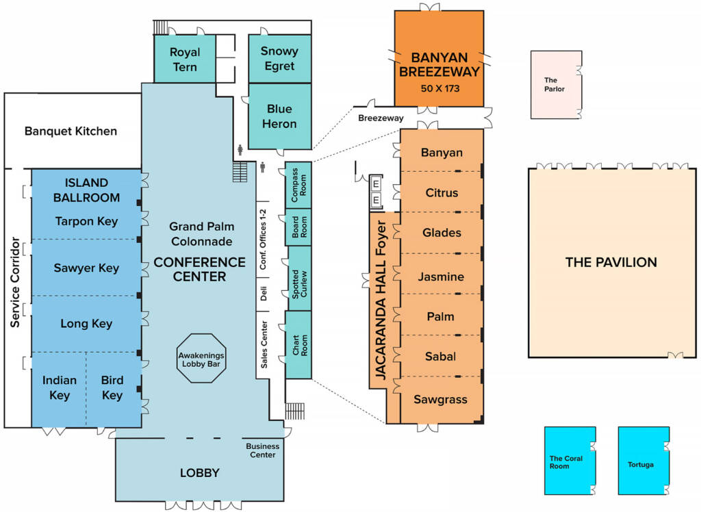 The layout of the resort