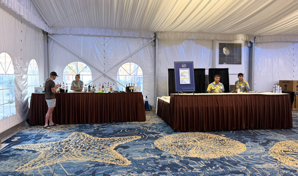 The bar inside The Pavilion