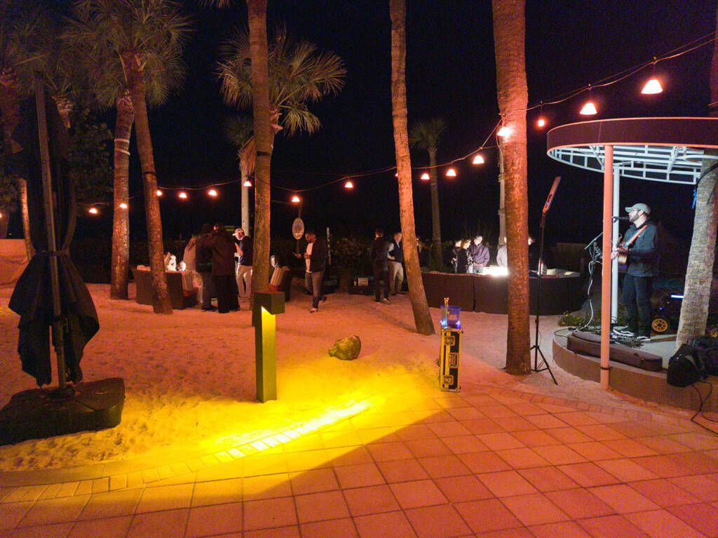 Enjoying the cool evening sea breeze