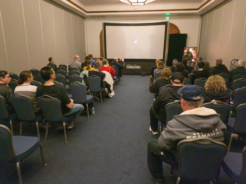 The movie screening room