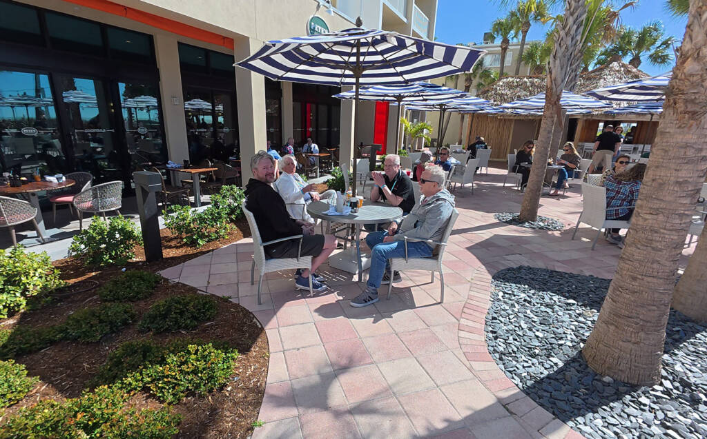 Members of the Stern team enjoying the sun