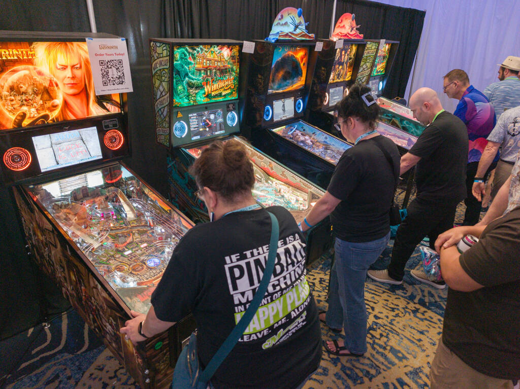 The line to play continued even though the show had officially closed