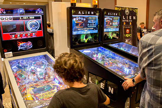 CoinTaker are also distributors for Heighway Pinball who were there with two new Alien prototypes and a Full Throttle