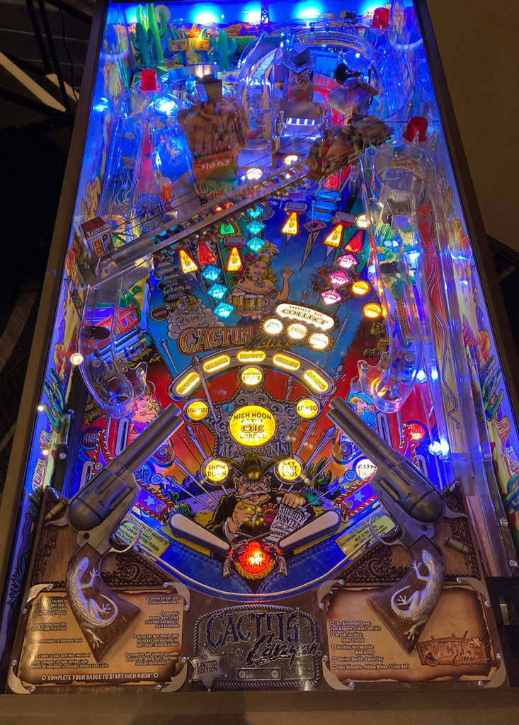The playfield from Chicago Gaming's Cactus Canyon Remake