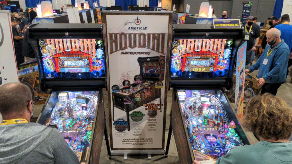 Houdini machines on the American Pinball stand
