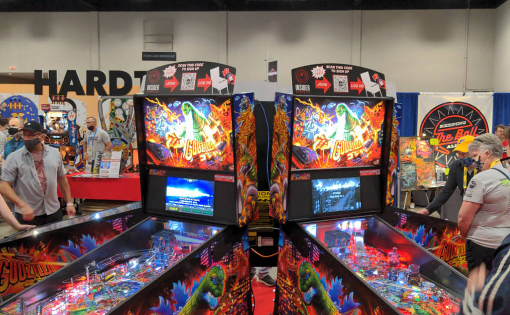 The new Godzilla game on the Stern Pinball stand