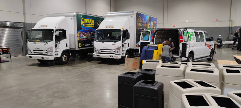 Some of the vehicles on the show floor