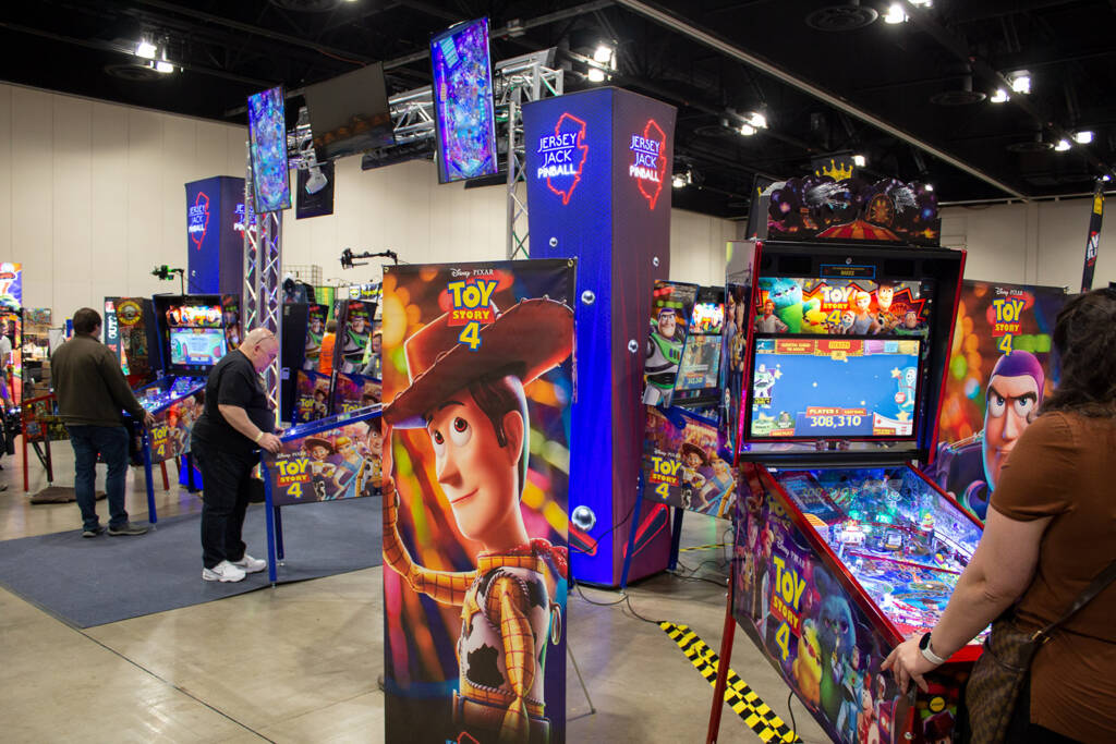 Jersey Jack Pinball had a large stand featuring all their current and past titles