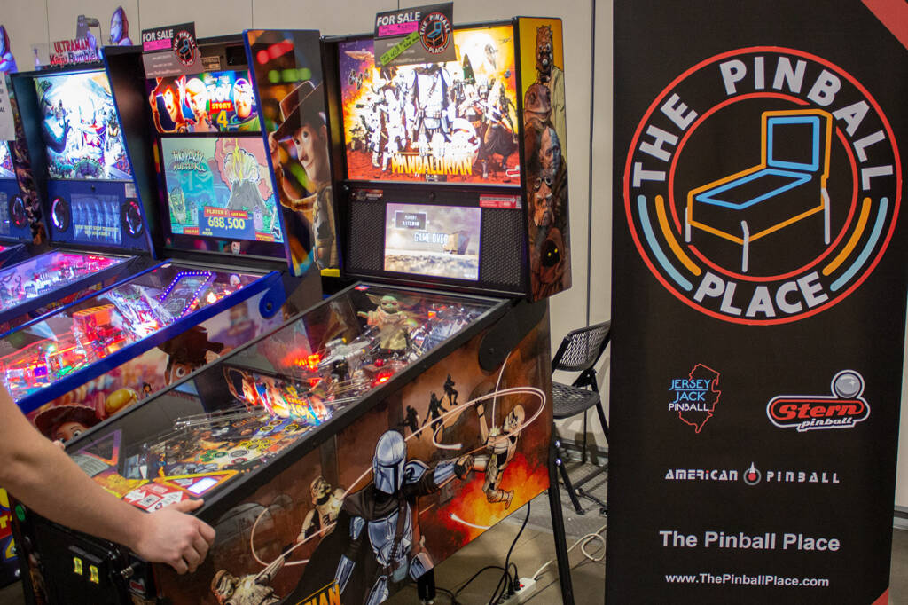 JJP and Stern distributor, The Pinball Place brought a game from each manufacturer