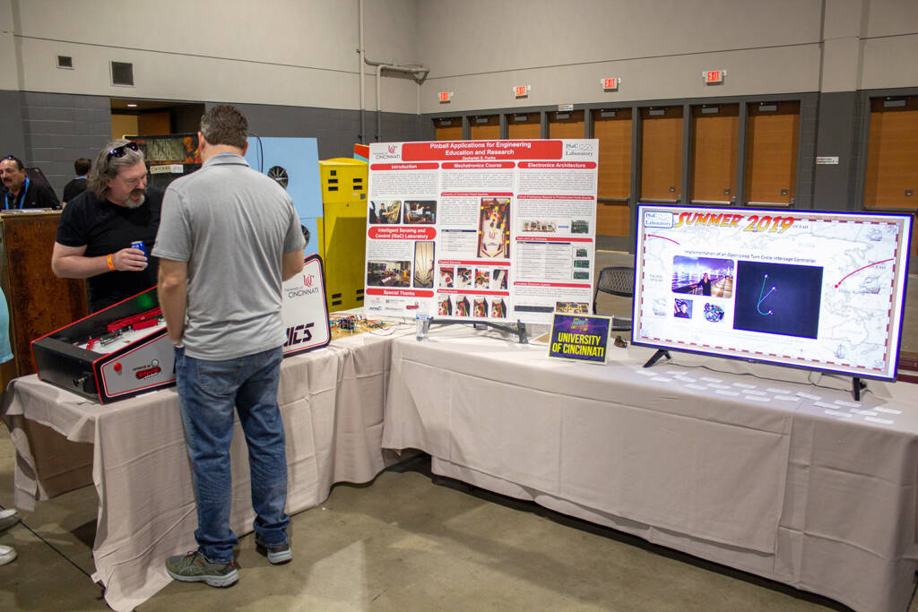 The University of Cincinnati had a stand promoting their electronics and mechatronics courses