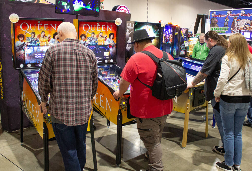 The Pinball Brothers stand had Queen and Alien machines to play