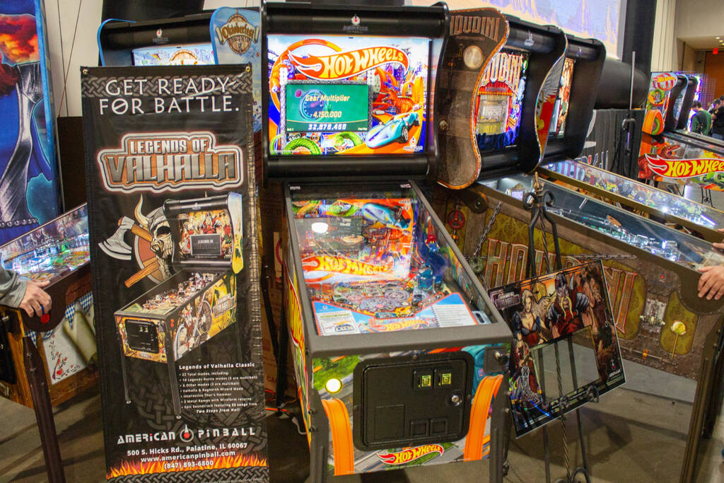 The we came to the American Pinball stand
