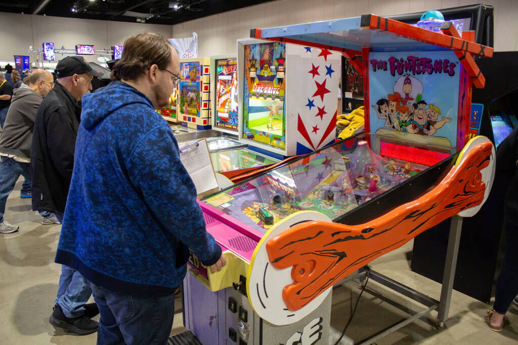 A staple of Expos, this Flintstones pinball from ICE always manages to surprise some visitors