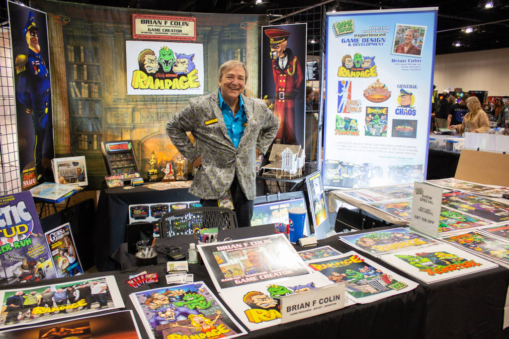 Brian Colin had a large stand with posters from his many game designs