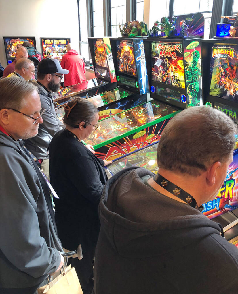All the company's pinball models were available to play