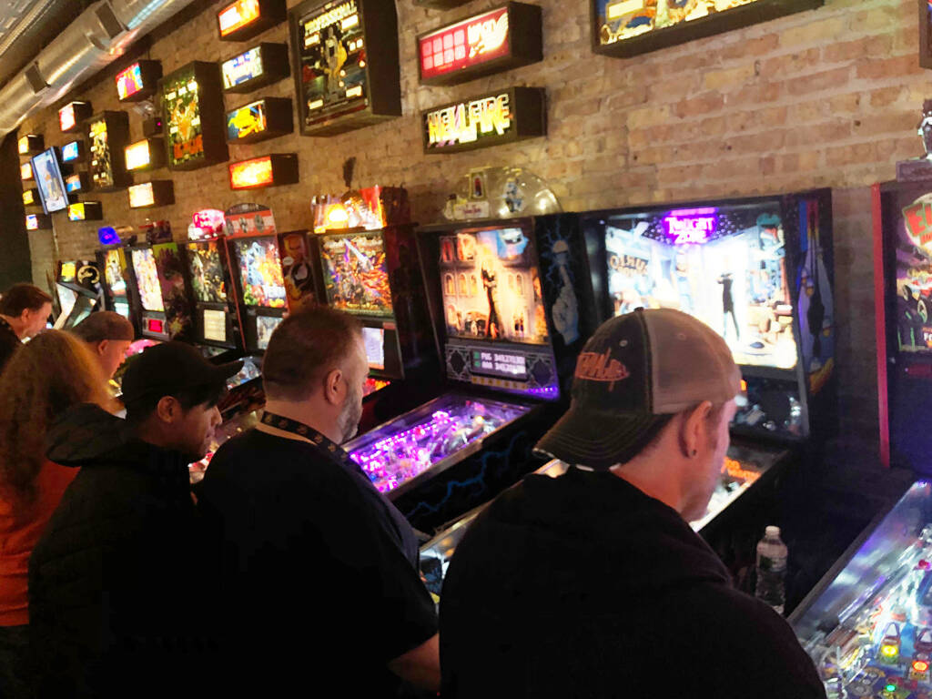 Some of the pinballs at Logan Arcade