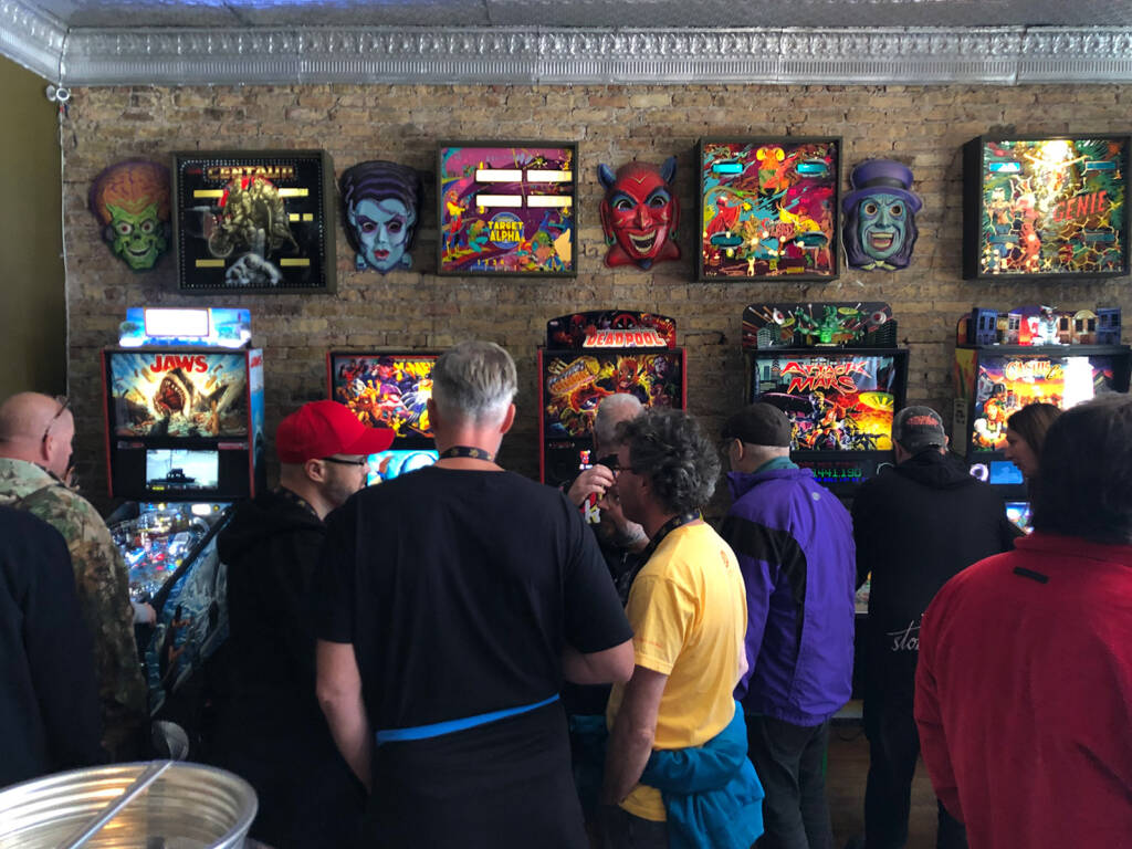 Some of the pinballs at Logan Arcade