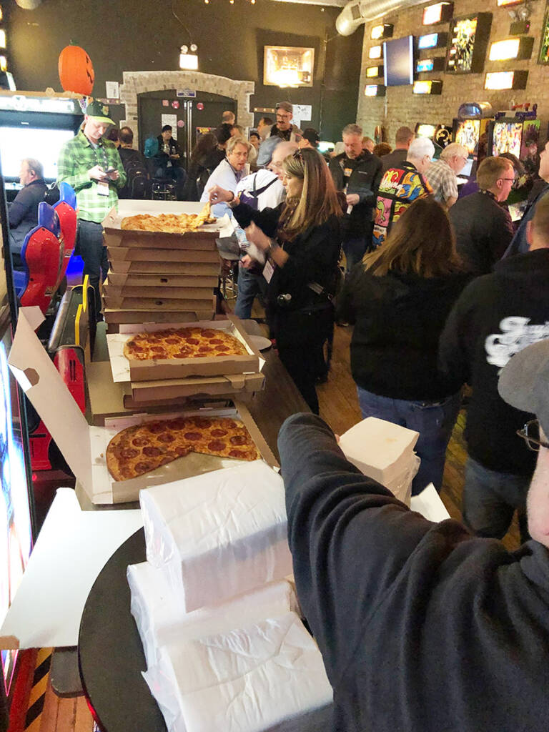 Food was also provided in the form of pizza