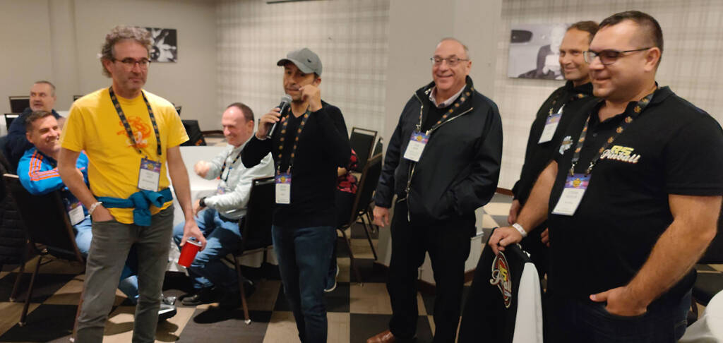 Rob invites some of the international speakers to address the group in their native tongue