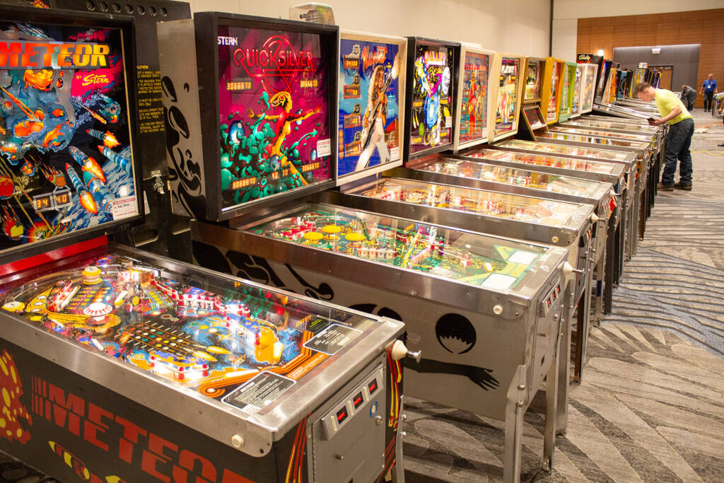 The second row or machines