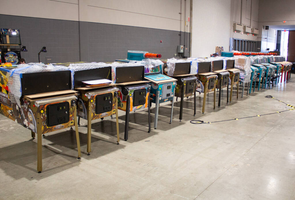 American Pinball's machines had arrive but we're yet set up