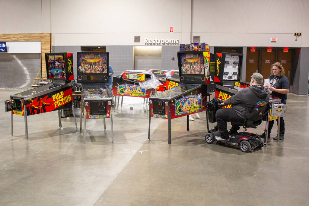 The Chicago Gaming machines were being set up when we visited their stand