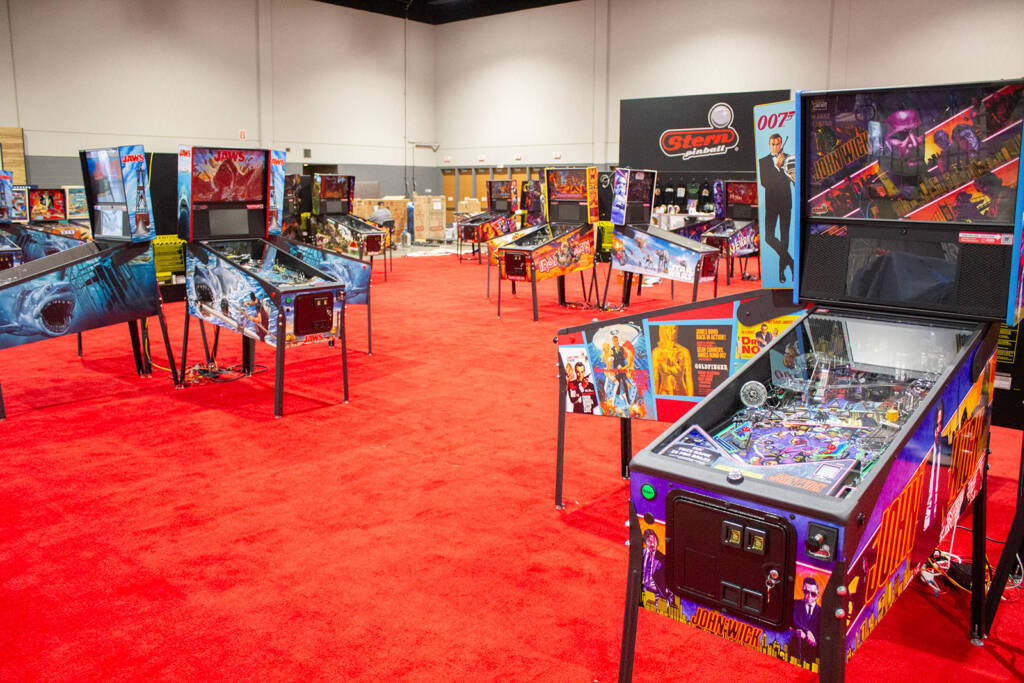 More machines on the Stern Pinball stand